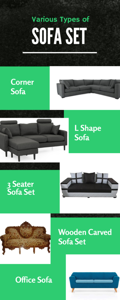 various types of sofa set