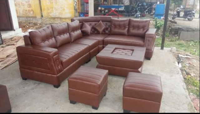 Brown Color 5 Seater Sofa Set